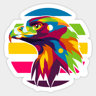 Falcon Head Pop Art Sticker